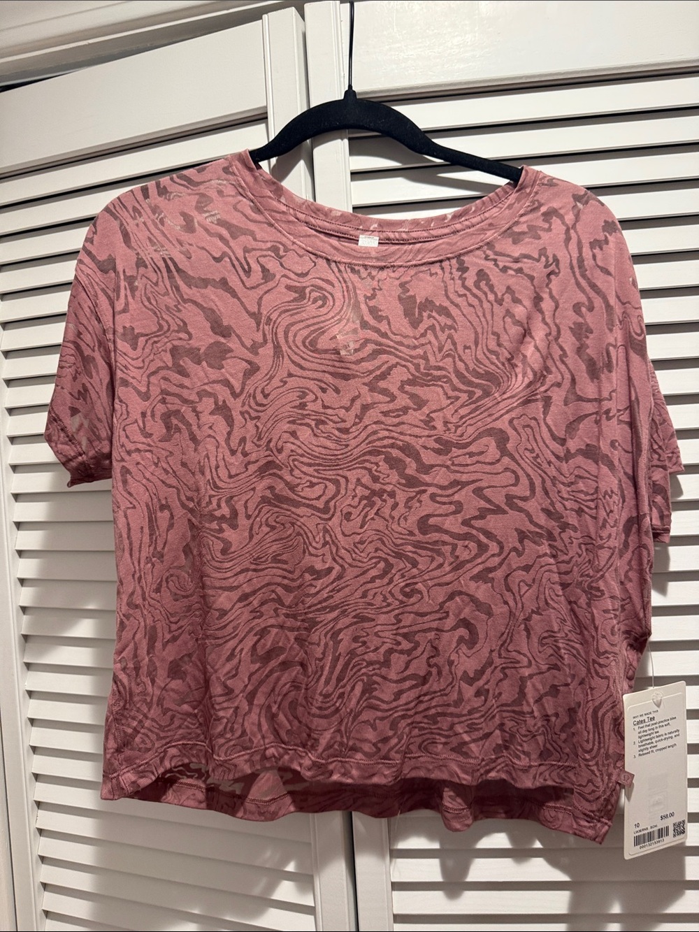 Lululemon cates burn-out tee size 10